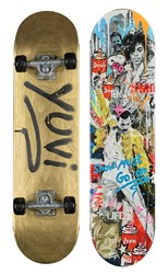 Show Must Go On Skateboard by Yuvi - Mixed Media Sculpture sized 32x8 inches. Available from Whitewall Galleries